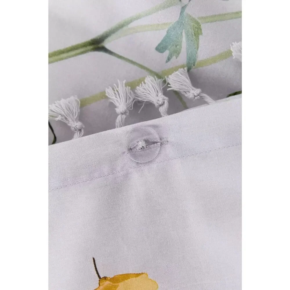 New Urban Outfitters Phoebe Floral Tassel Duvet Cover Size Queen